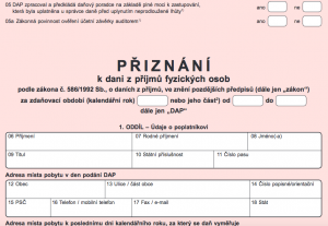 přiznání k daním